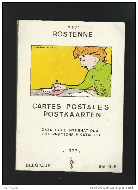 M & JP ROSTENNE. Catalogue International Cartes Postales 1977. - 234 Pages. 2 Scans. - Livres & Catalogues