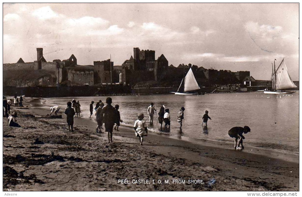 PEEL CASTLE - I.O.M. (isle Of Man) FROM SHORE, Gel.von Tilburg N.Zeeland - Man (Eiland)