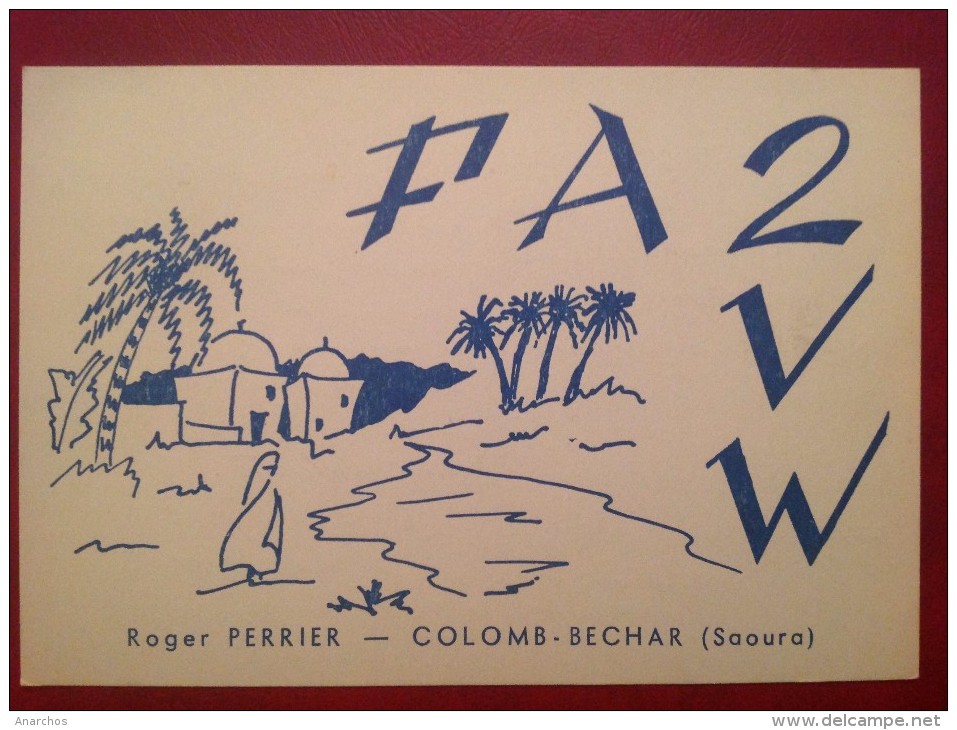 QTH QSL Radio Amateur Sahara COLOMB BECHAR Perrier Oasis - Western Sahara