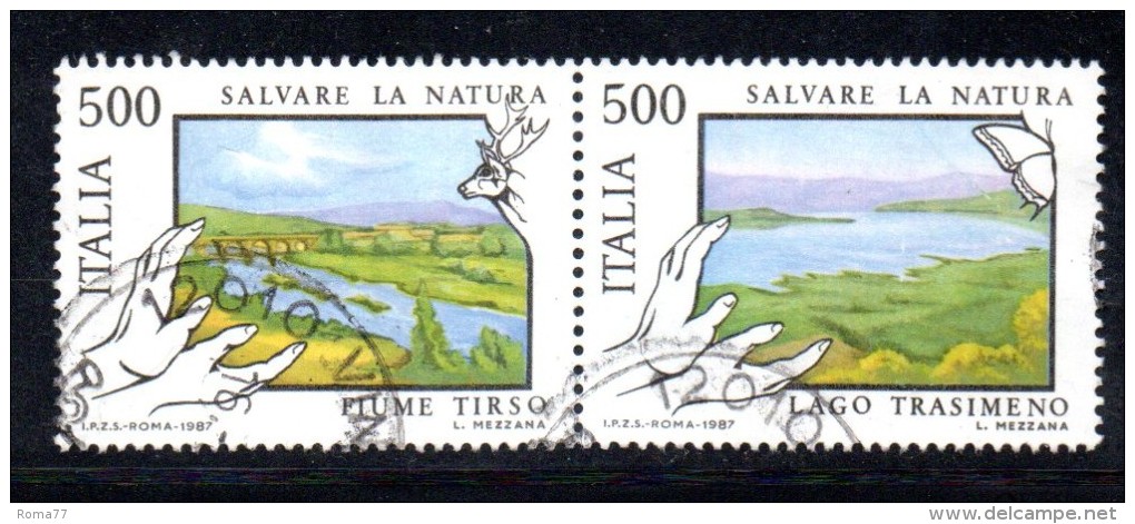 Z1051A - Italia 1987 - Salvare La Natura  Coppiola Usata - 1981-90: Gebraucht