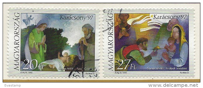 HUNGARY - 1997. Christmas /  Holy Family / Adoration Of The Magi USED II.!!! Mi: 4471-4472. - Usado