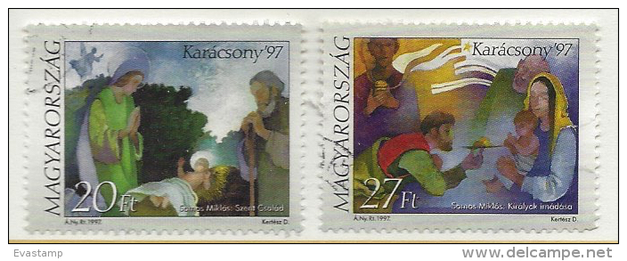 HUNGARY - 1997. Christmas /  Holy Family / Adoration Of The Magi USED III.!!! Mi: 4471-4472. - Used Stamps