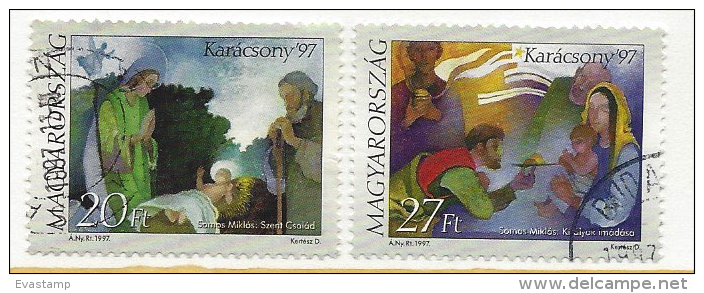 HUNGARY - 1997. Christmas /  Holy Family / Adoration Of The Magi USED VIII.!!! Mi: 4471-4472. - Used Stamps