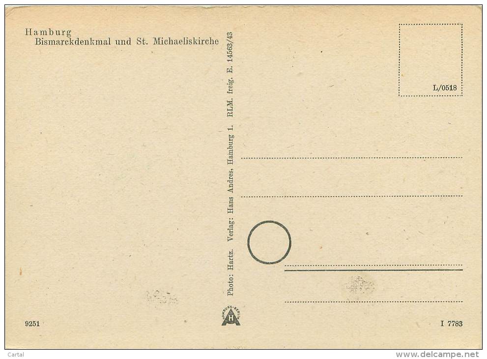 CPM - HAMBURG - Bismarckdenkmal Und St. Michaeliskirche - Andere & Zonder Classificatie