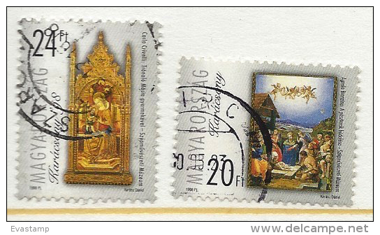 HUNGARY-1998. Christmas/Painting-Visit Of The Shepherds/Mary Upon The Throne With The Infant USED!!!! III.  Mi4519-4520. - Usati