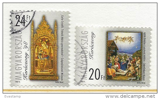 HUNGARY-1998. Christmas/Painting-Visit Of The Shepherds/Mary Upon The Throne With The Infant USED!!!! VIII.  Mi4519-4520 - Gebruikt