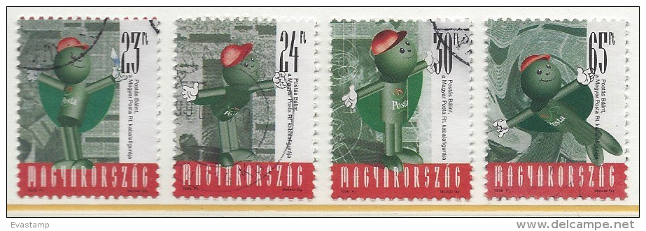 HUNGARY - 1998. Balint Postas-Post Office Mascot USED!!!    VI.  Mi 4480-4483. - Oblitérés