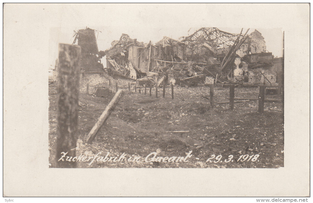 QUEANT - Sucrerie - Carte Photo 1918 - Autres & Non Classés