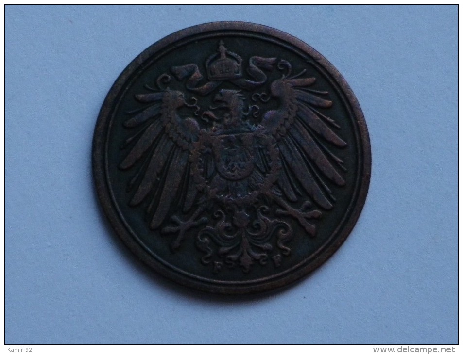 Allemagne Empire    1  PFENNIG  1898 F STUTTGART  KM# 10 - 1 Pfennig