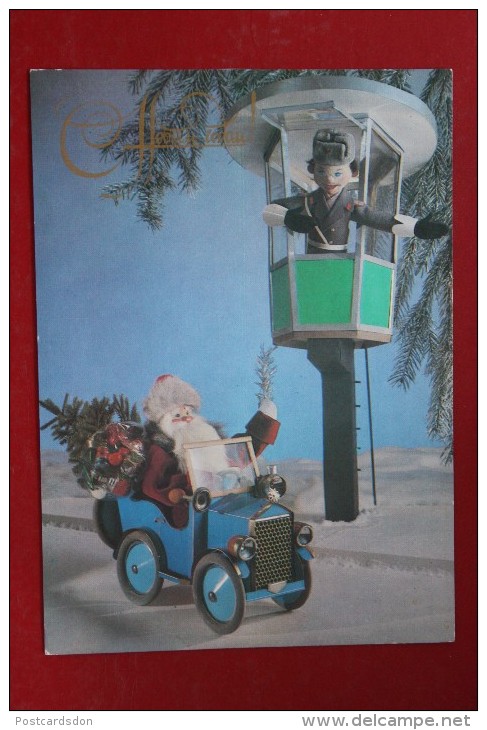 Traffic Policeman - POLICEMAN - POLICE - Santa - OLD Soviet PC 1984 - Polizia – Gendarmeria