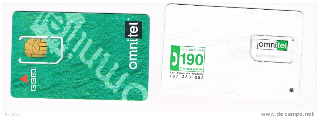 OMNITEL  ITALIA  - GSM SIM RICARICAT 7^ ED. 3845 - 4 ATTACCHI    - USED - RIF. CP - Cartes GSM Prépayées & Recharges