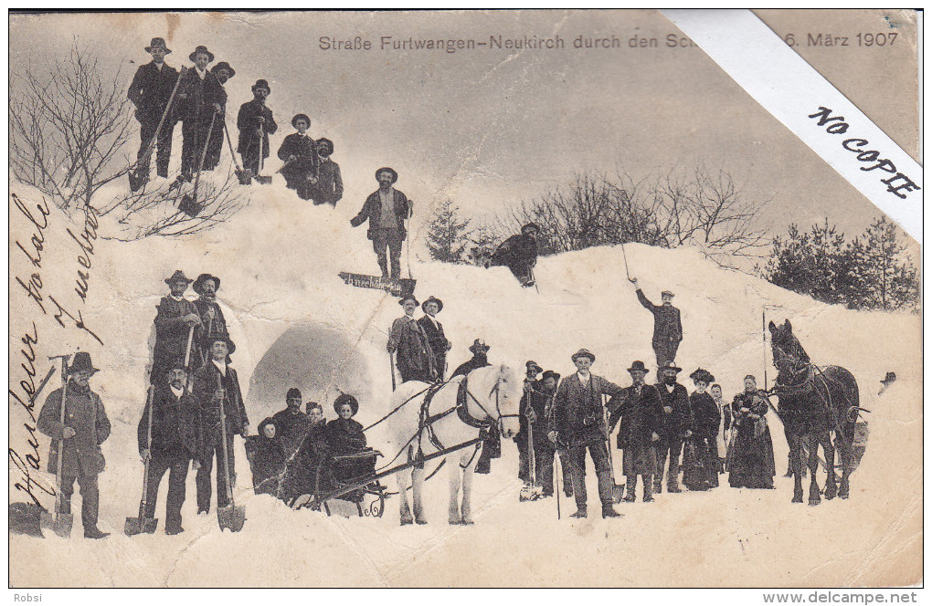 Baden Wurtemberg, Furtwangen, Neukirch, Strasse Schneetunnel 06 /03 / 1907, Plis - Furtwangen