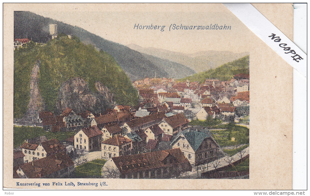 Baden Wurtemberg, Hornberg Schwarzwaldbahn, Cachet Censure Strasbourg - Hornberg