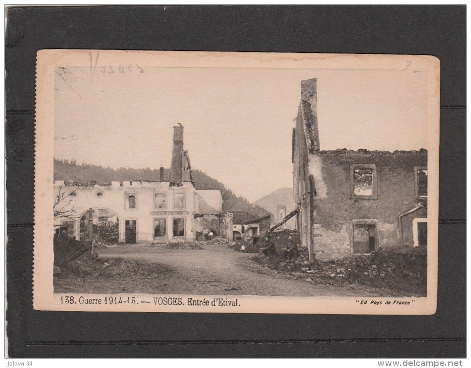 Vosges - Entrée D'  ETIVAL  - Guerre 1914 - 15 - Non écrite - Etival Clairefontaine