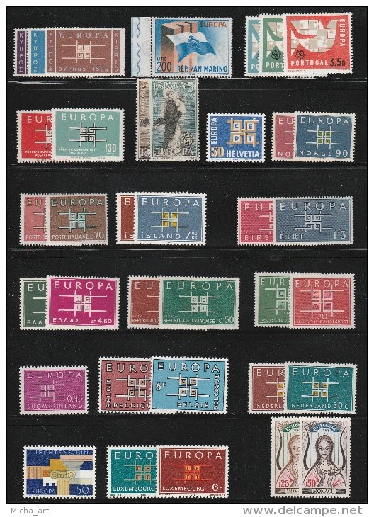 Europa Cept 1963 Complete Year 26 Values MNH - Años Completos