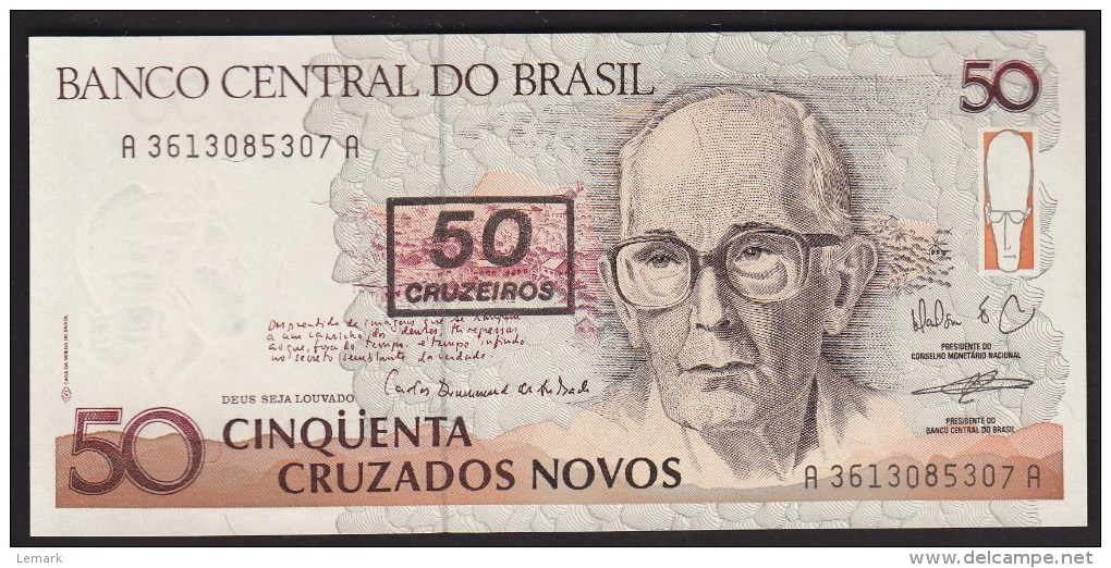 Brazil 50 Cruzeidos 1990 P223 UNC - Brazil