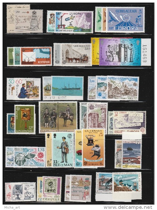 Europa Cept 1979 Complete Year +  Portugal Prosphor Set  Total 70  Values + 2 M/S  MNH - Full Years