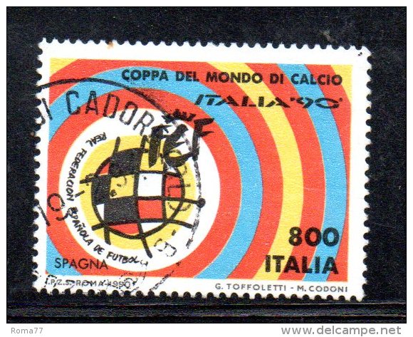 Y515 - ITALIA - 1990 - Usato - Coppa Del Mondo Di Calcio - Spagna - 1981-90: Usati