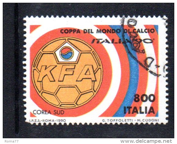 Y520 - ITALIA - 1990 - Usato - Coppa Del Mondo Di Calcio - Corea Sud - 1981-90: Usati
