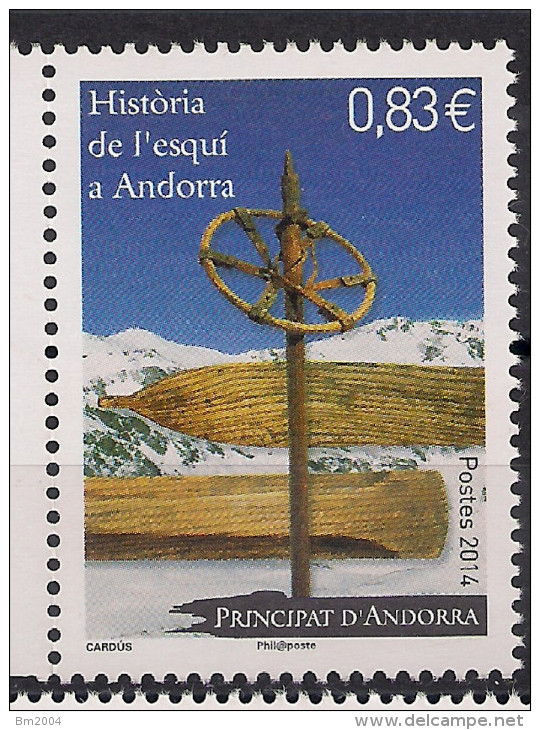 2014  Andorra Fr. Mi. **MNH História De L'esqui A Andorra - Unused Stamps