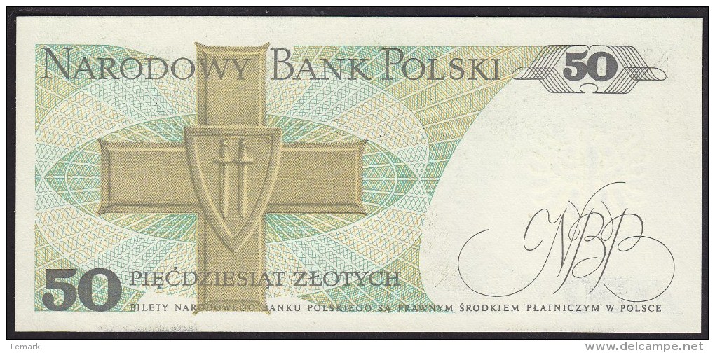 Poland 50 Zlotych 1988 P142c UNC - Poland