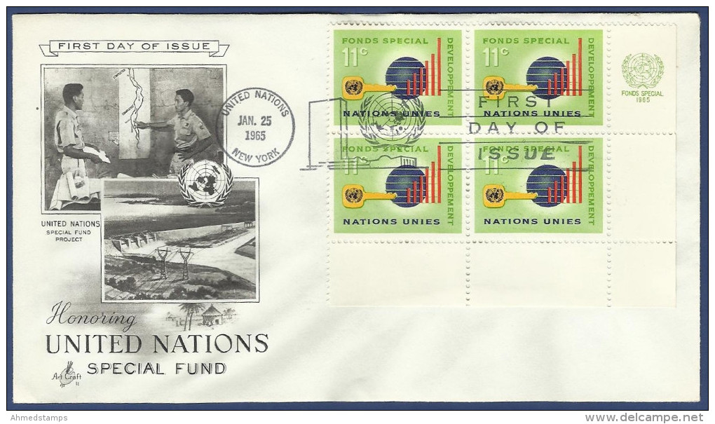 UNITED NATIONS SPECIAL FUND 1965 FDC FIRST DAY COVER DEVELOPMENT - Autres - Amérique
