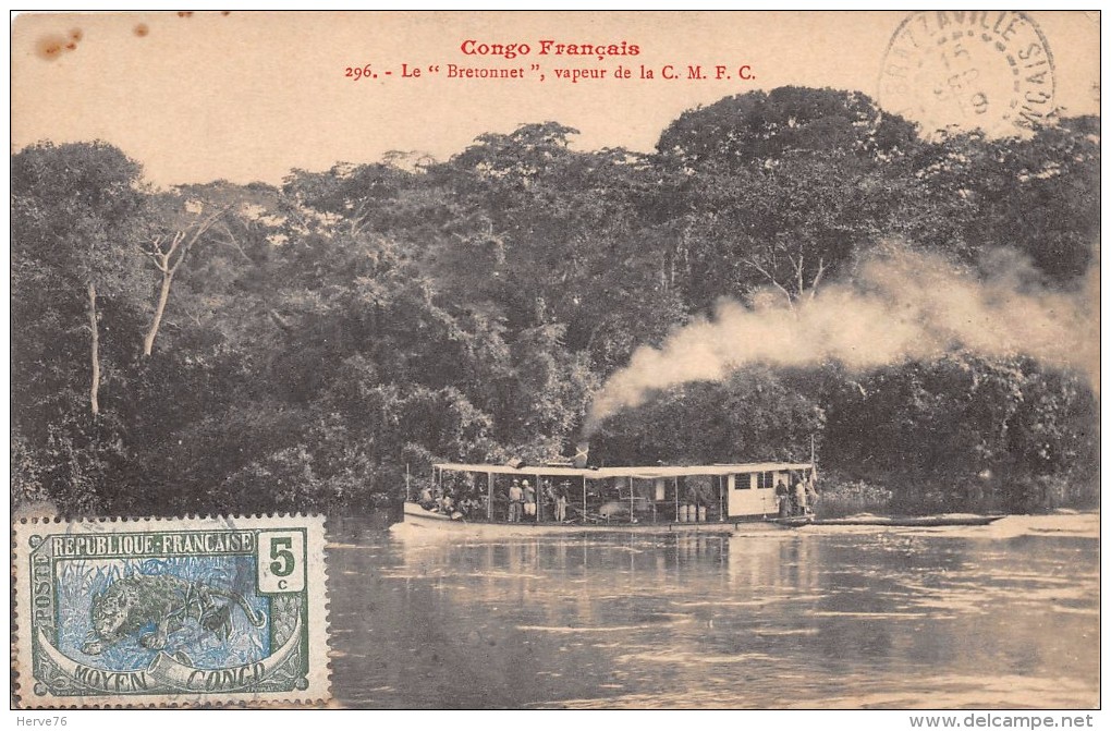 AFRIQUE - CONGO FRANCAIS - Le "Bretonnet", Vapeur De La C.M.F.C. - Bateau à Vapeur - Congo Français