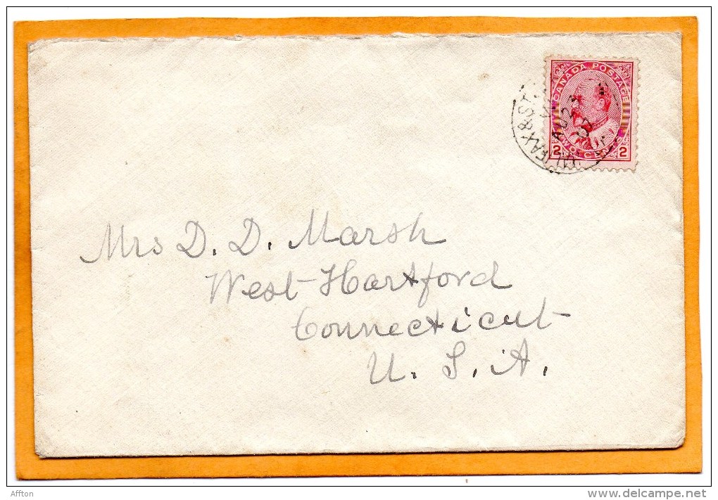 Canada Old Cover Mailed To USA - Lettres & Documents