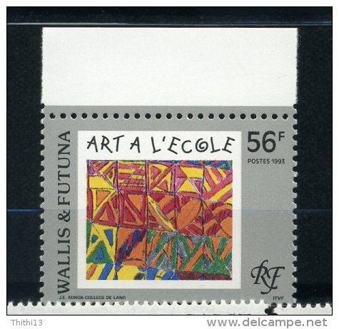 WALLIS & FUTUNA REF Y&T 445 L'ART A L'ECOLE - DESSIN D'ENFANT COTE 1.7€ - Unused Stamps