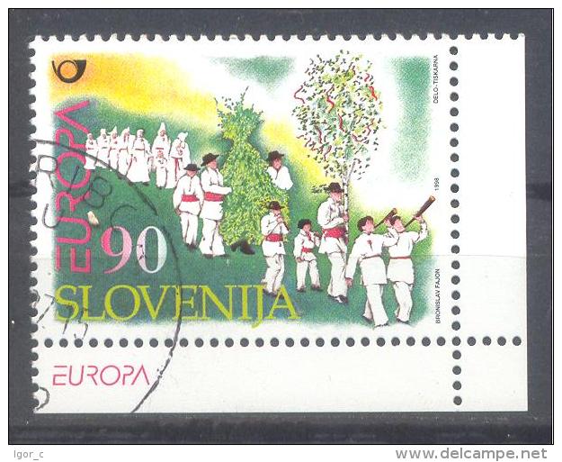 Slowenien Slovenia Slovenie 1998 Used CTO: Europa Cept; Folklore; National Costumes - 1998