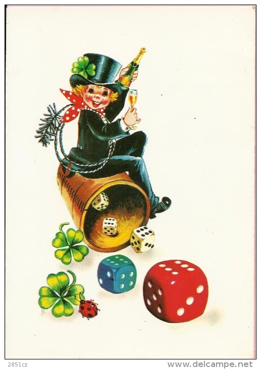 Happy New Year - Chimney Sweeper , Dices And Chamrock, 1984., Yugoslavia () - New Year