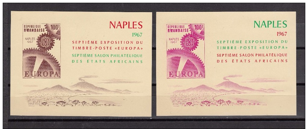 Ruanda 1967. Bl. 7B, 8B. MNH CV $75+ - Unused Stamps