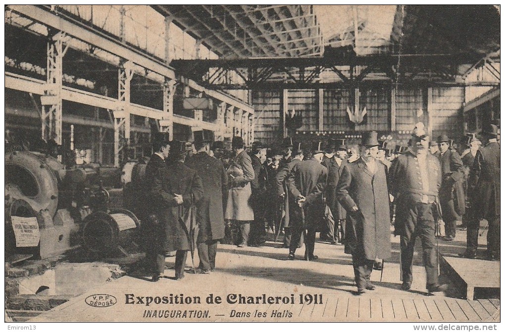 Exposition De Charleroi 1911 Inauguration Dans Les Halls (traces De Colle Au Verso) - Charleroi