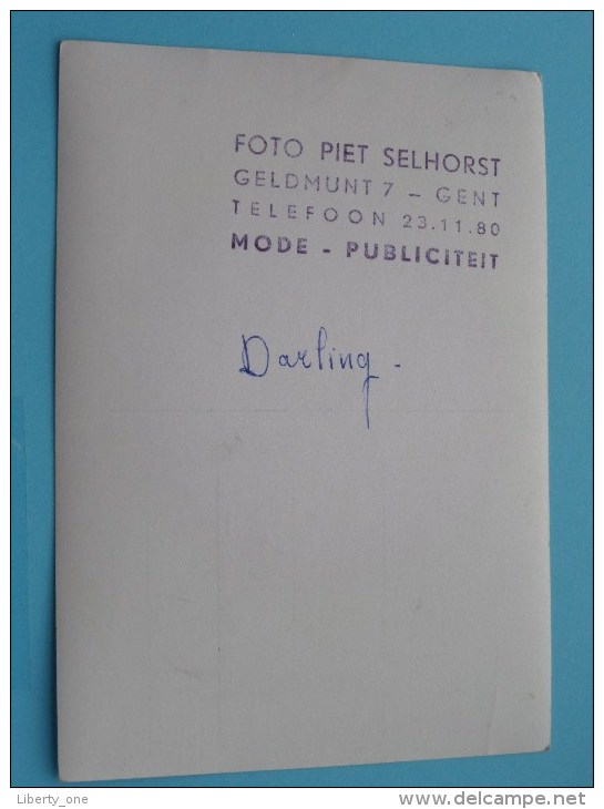 Foto PIET SELHORST Gent MODE Publiciteit " Darling "( Formaat PK / CP Zie Foto Voor Details ) ! - 1940-1970