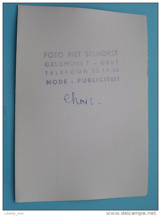 Foto PIET SELHORST Gent MODE Publiciteit " Chris " ( Formaat PK / CP Zie Foto Voor Details ) ! - 1940-1970