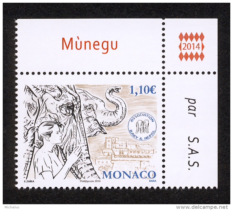 Monaco 2014 - Yv N° 2938 ** - ASSOCIATION BABY & NEPAL - Unused Stamps