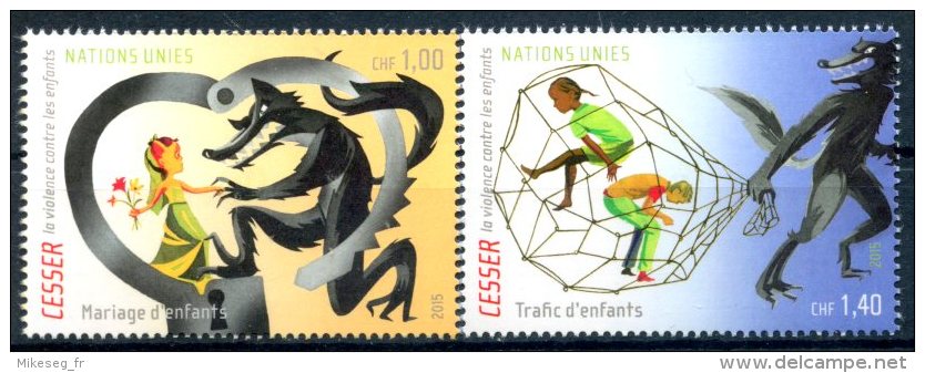 ONU Genève 2015 - Cesser La Violence Contre Les Enfants ** - Unused Stamps