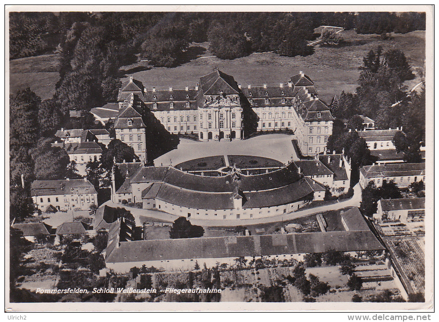AK Pommersfelden - Schloß Weißenstein - Fliegeraufnahme (18611) - Bamberg