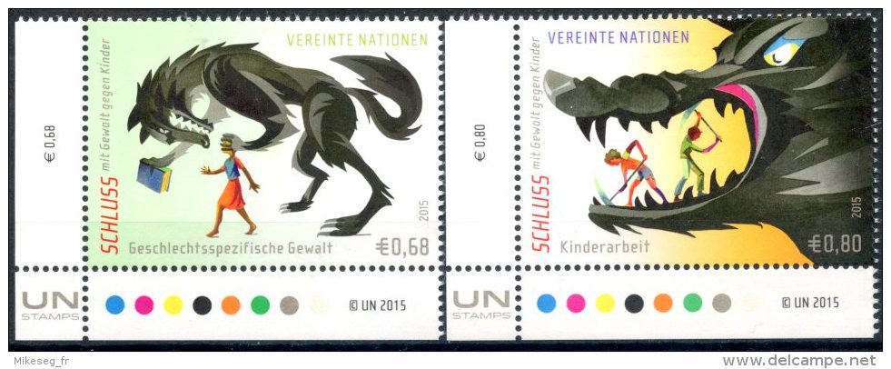 ONU Vienne 2015 - Schluss Mit Gewalt Gegen Kinder ** - Unused Stamps