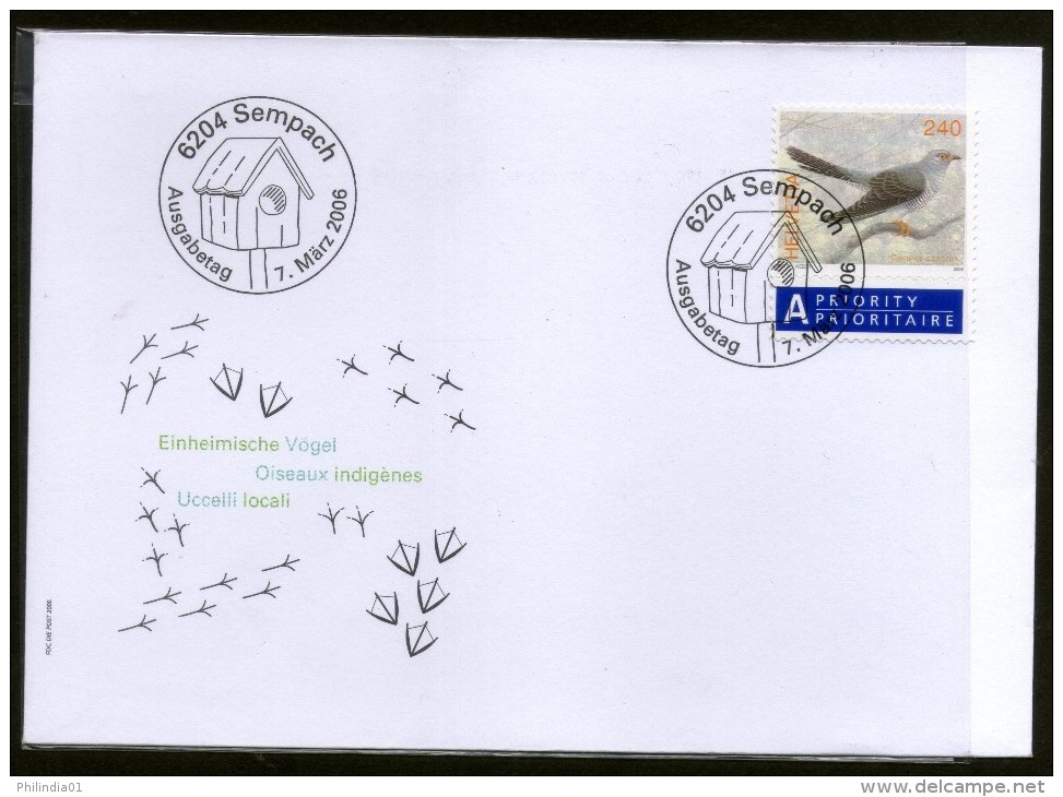 Switzerland 2006 Common Cuckoo Birds Wildlife Fauna Sc 1230 FDC # 8220 - Cuckoos & Turacos