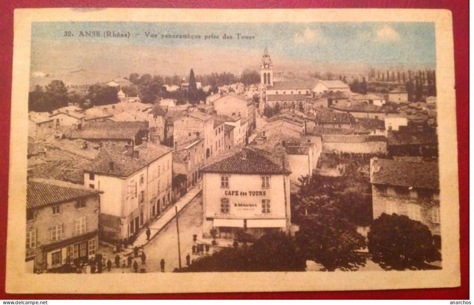 69 Rhône  ANSE Vue Panoramique Prise Des Tours - Café Des Tours (couleur) - Anse