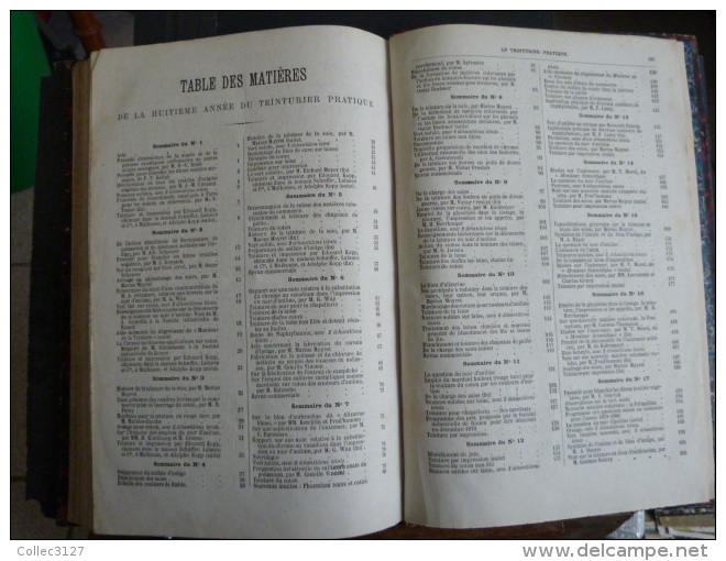 Max Singer - Le Teinturier Pratique - Livre relié contenant les 24 Nos de l'Année 1879 - Contient nombreux echantillons