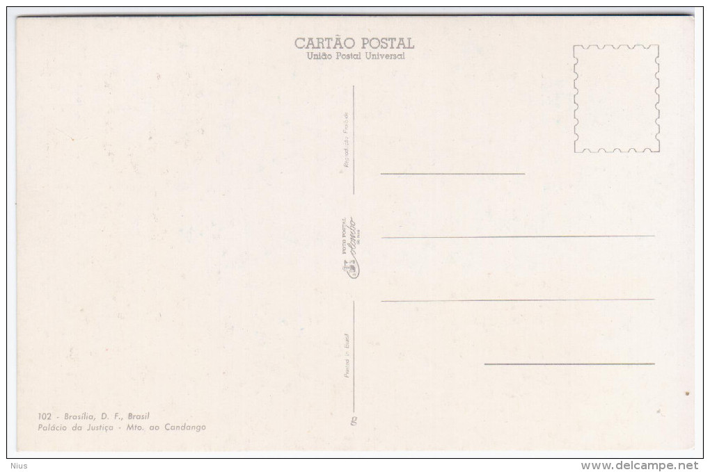 Brazil Brasil, Brasilia, Palacio Da Justica, Mto.ao Candango - Brasilia