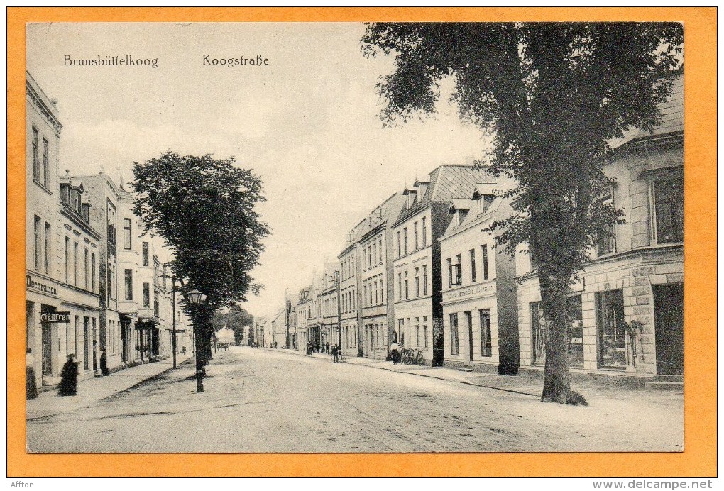 Brunsbuttel Brunsbuttelkoog Koogstrasse 1905 Postcard - Brunsbuettel