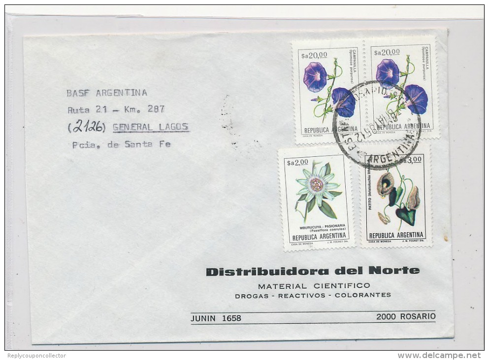 ARGENTINA -  1985 ,  Blumen , Flowers - Briefe U. Dokumente