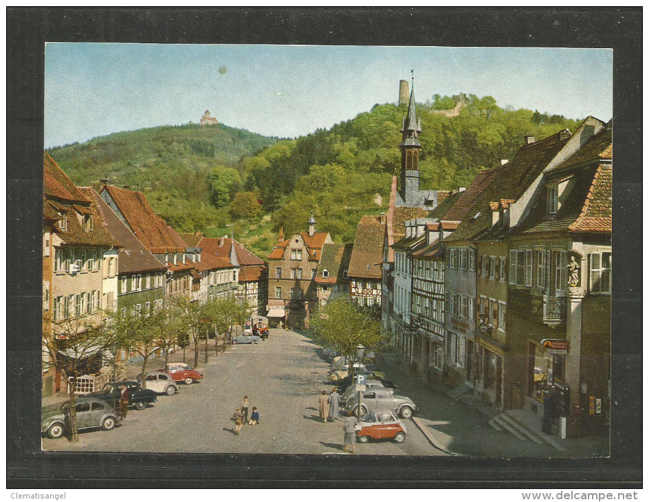 964b * WEINHEIM * MARKTPLATZ MIT W.S.C. WACHENBURG UND RUINE WINDECK **!! - Weinheim