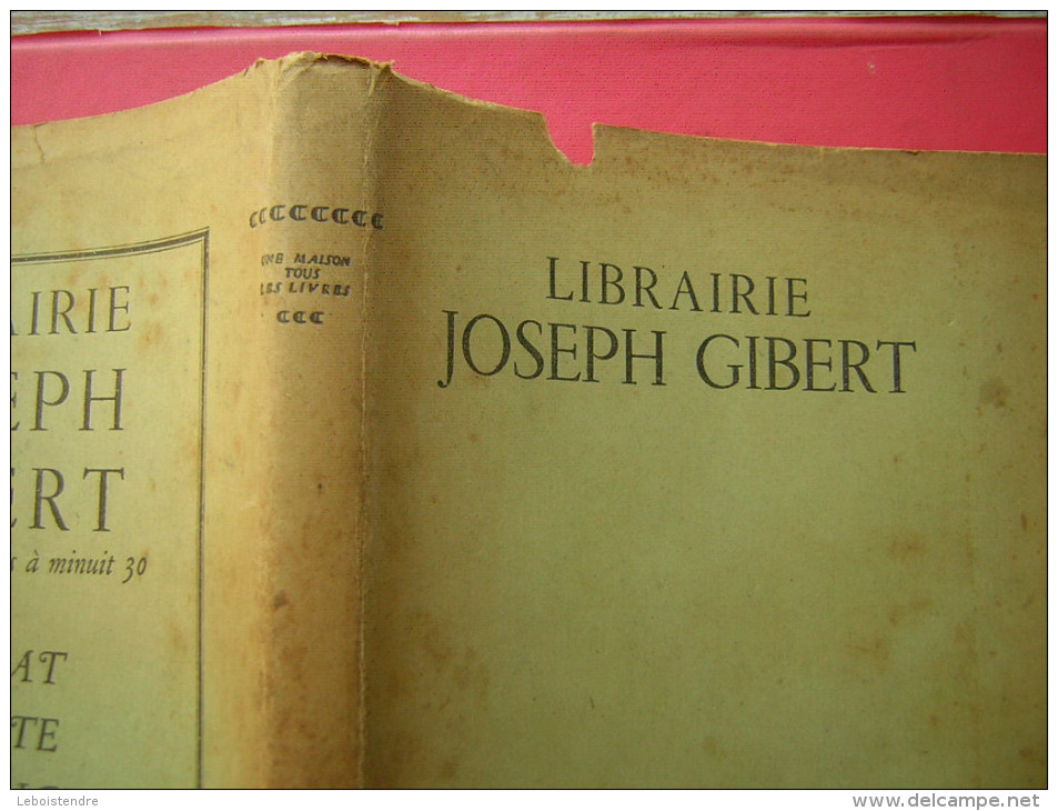 ANCIEN PROTEGE LIVRE 18  X 23 CM PUBLICITE / PUBLICITAIRE LIBRAIRIE JOSEPH GIBERT  30 BD ST MICHEL 75006 PARIS - Protège-cahiers