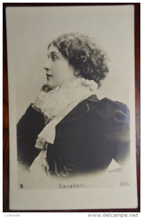 BEAUTIFUL LINA CAVALIERI OPERA SINGER CELEBRITY COURTESAN RARE ANTIQUE POSTCARD - Artisti