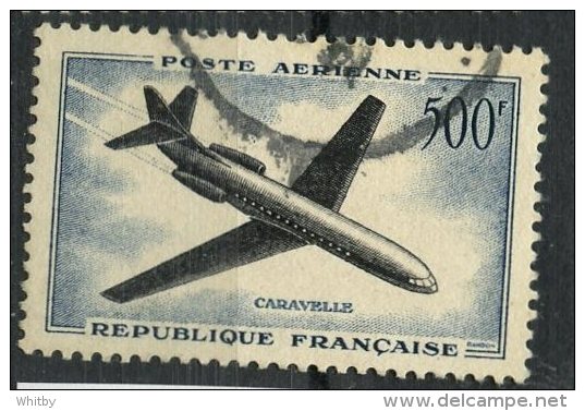 France 1957 500f Caravelle Issue #c35 - 1927-1959 Used