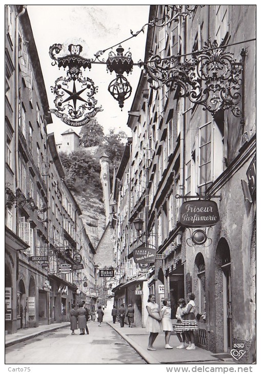 Autriche - Salzburg - Getreidegasse - 1961 - Commerces Parfumerie - Enseignes - Salzburg Stadt